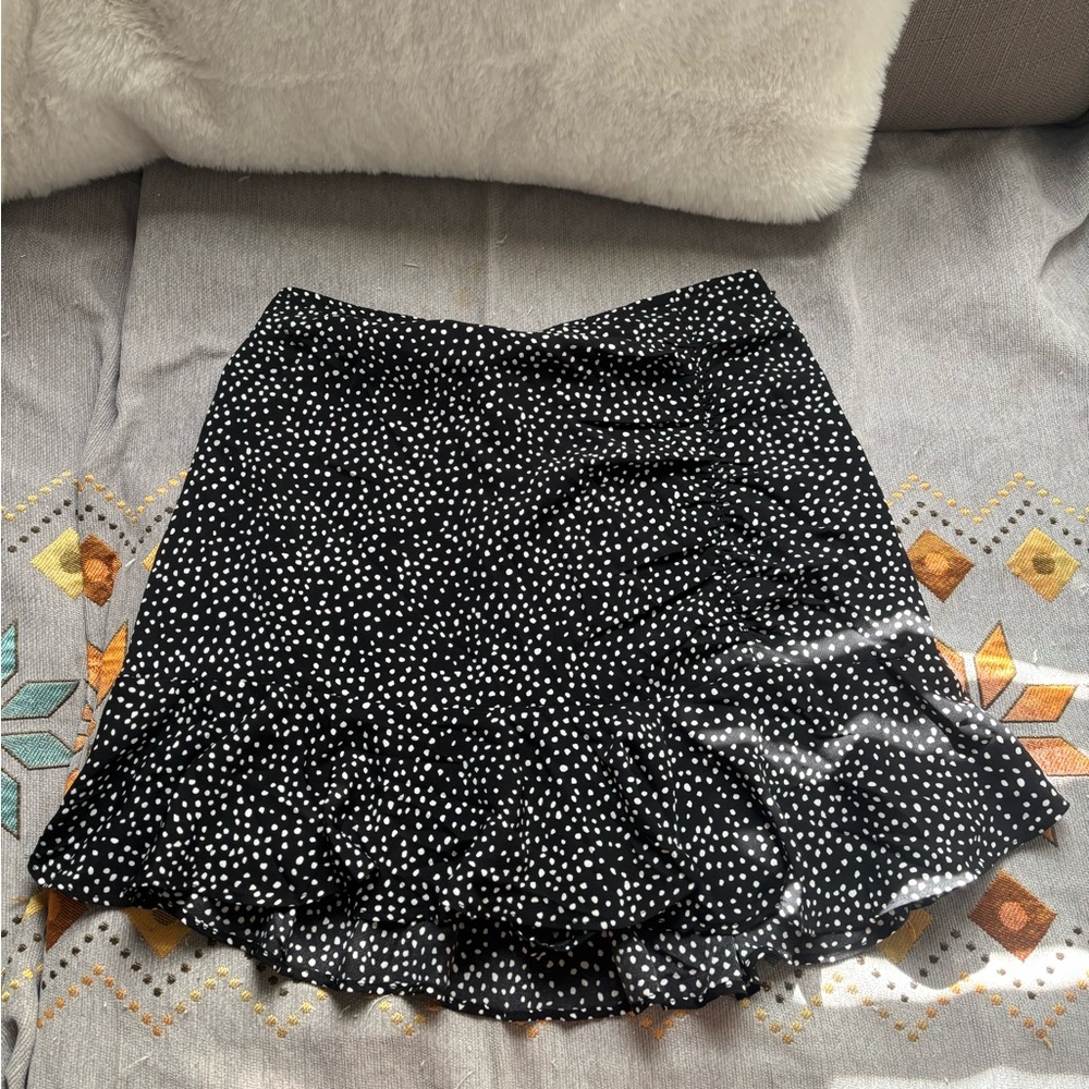 Black and White Polka Dot Skirt